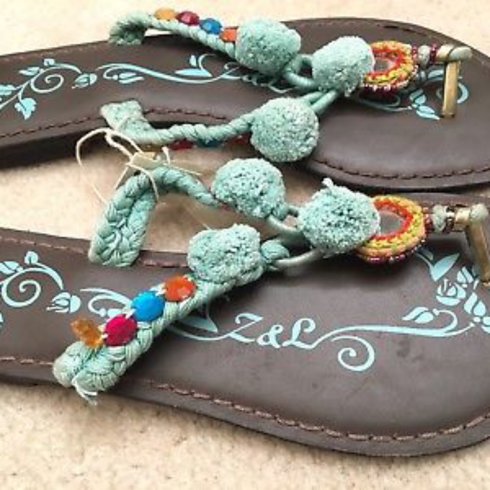 NWT-Anthropologie Z & L Sandals Sz 41 (Irregular) - Picture 5 of 5